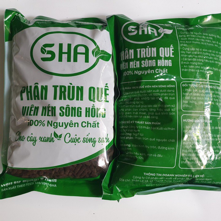 5 Gói Phân Trùn Quế Viên Nén 1kg