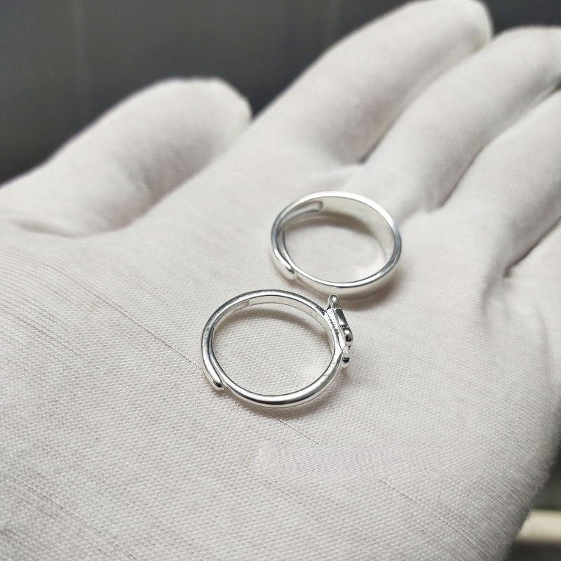 Winnie the Pooh nhẫn cặp đôi hoạt hình dễ thương nhẫn mở hàn quốc