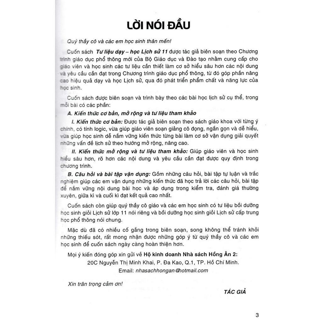 Sách - Tư liệu dạy học - lịch sử 11