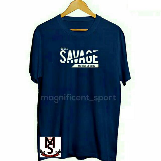 Áo Thun Xanh Hải Quân Savage Combed 30s