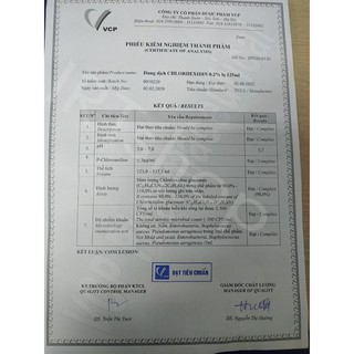 Nước súc miệng Chlorhexidine