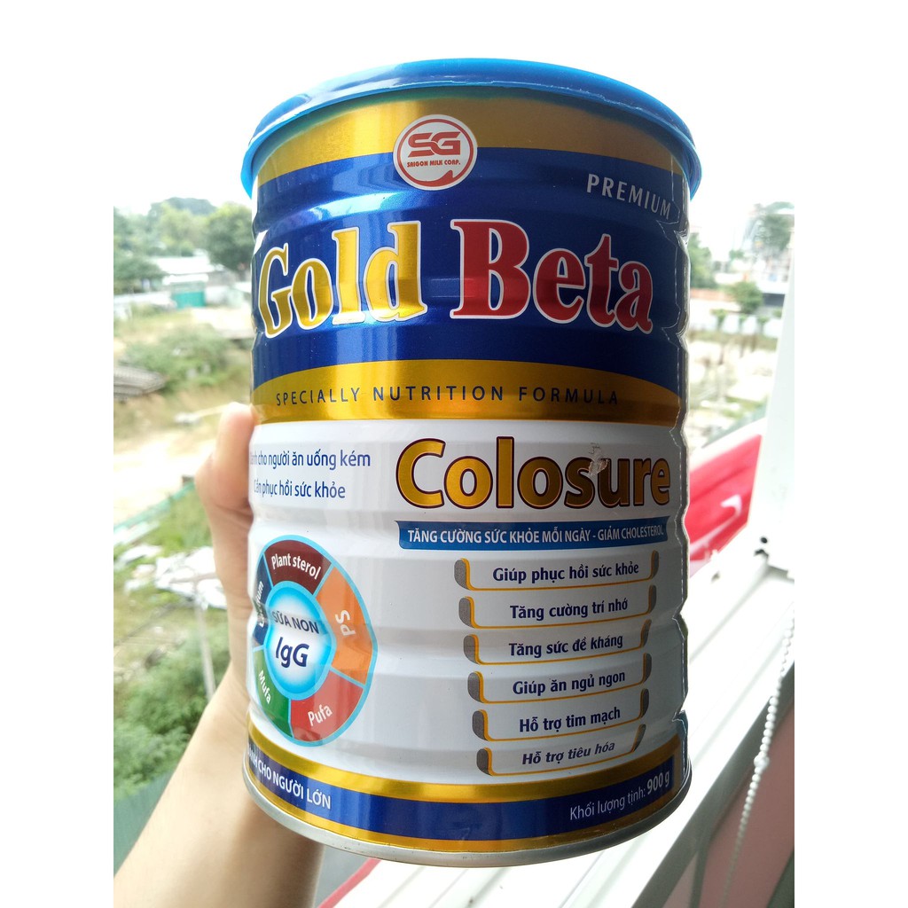 Sữa bột Gold Beta Colosure 900g - Dinh dưỡng cho người cao tuổi, người bệnh, người ăn uống kém