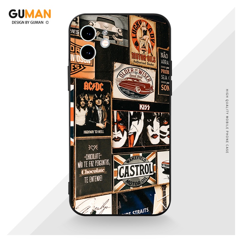 Ốp lưng GUMAN mềm chống bẩn viền vuông ngộ nghĩnh độc lạ Cho Iphone 14 13 12 11 Pro Max SE 2020 X XR XS 8 7 ip 6S 6 Plus kute XYM958