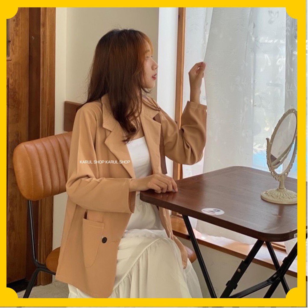 {EVACIC} Áo Blazer 1 lớp ngắn tay, dài tay form rộng hàn quốc (ảnh thật, hàng sẵn).Blazer 1 lớp phối đồ siêu dễ | BigBuy360 - bigbuy360.vn