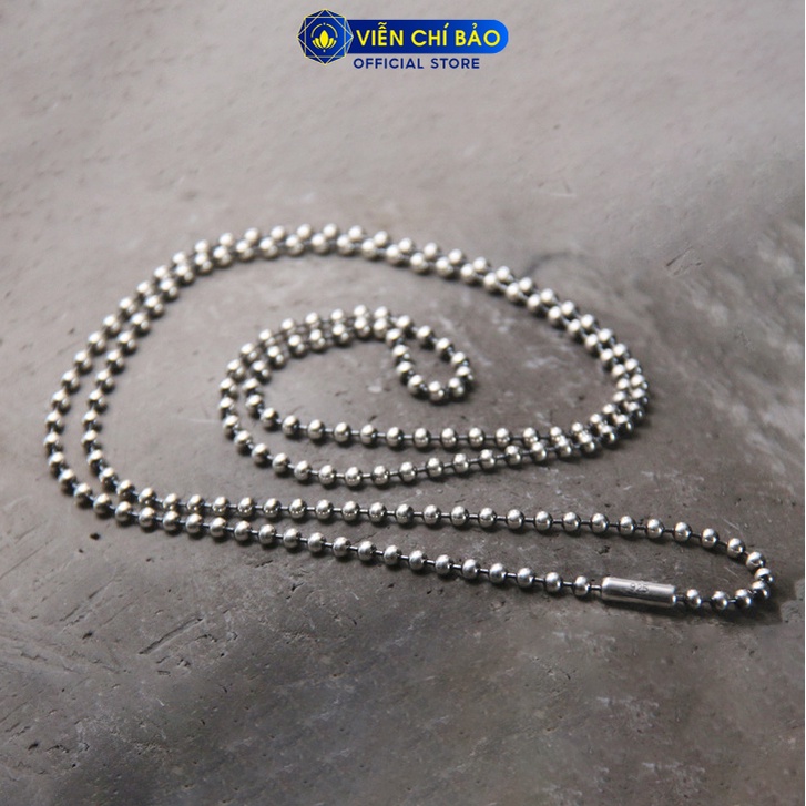 Dây chuyền bạc nam bi trơn chất liệu bạc Thái 925 thời trang phụ kiện trang sức nam Viễn Chí Bảo D100041