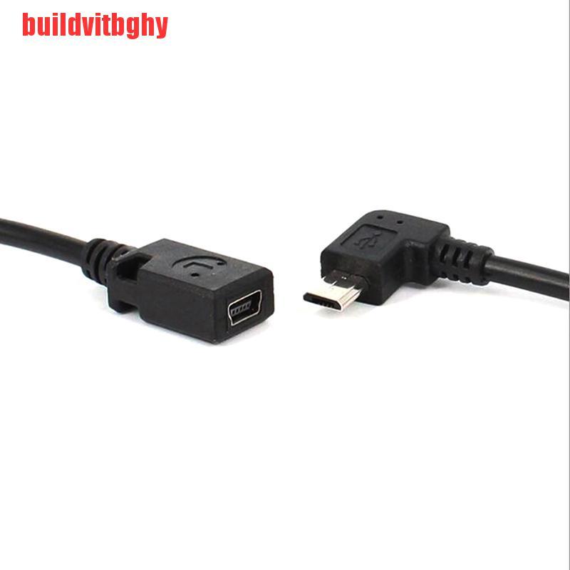 (Mua-Code) Dây Cáp Chuyển Đổi Từ 90 Độ Micro Usb Male Sang Mini Usb Female