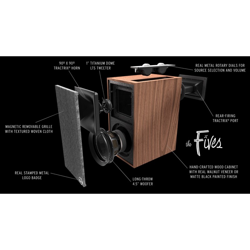 ĐÔI LOA BOOKSHELF ACTIVE - LOA NGHE NHẠC THƯƠNG HIỆU KLIPSCH THE FIVES - HÀNG CHÍNH HÃNG