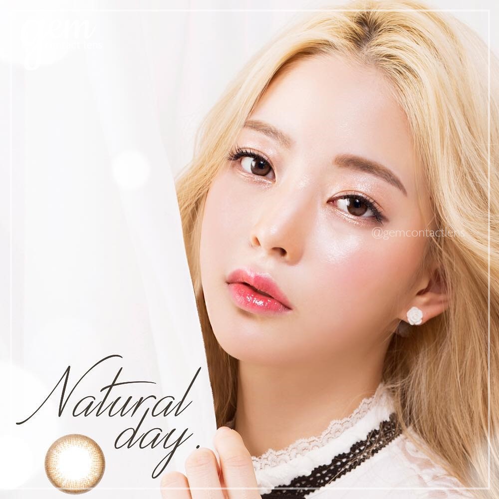 [Lens 1 Ngày] Áp Tròng Không Giãn NATURAL DAY BROWN- OLENS KOREA Lens Nâu Tự Nhiên Đi Học Đi Làm Phù Hợp Mắt Nhạy Cảm