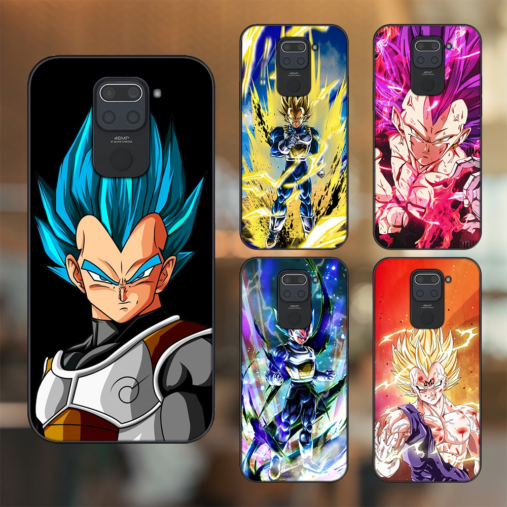 Ốp lưng Xiaomi Redmi Note 9 viền đen in hình Vegeta Dragon Ball