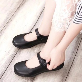 Giày búp bê da quai dán basic | giày lolita trơn - u.w