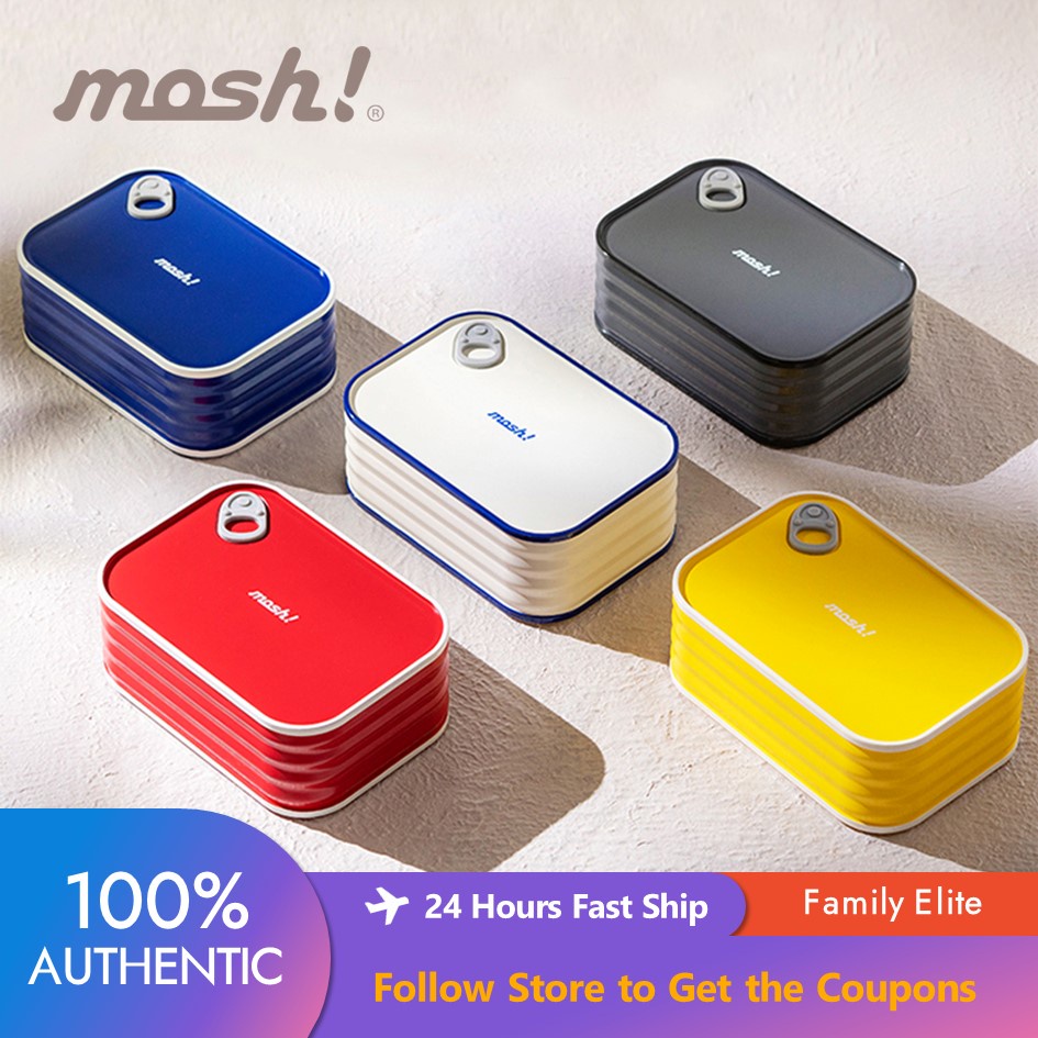 Nhật Bản Mosh! Hộp cơm 600ml Có Ngăn Chống Rò Rỉ Tiện Dụng