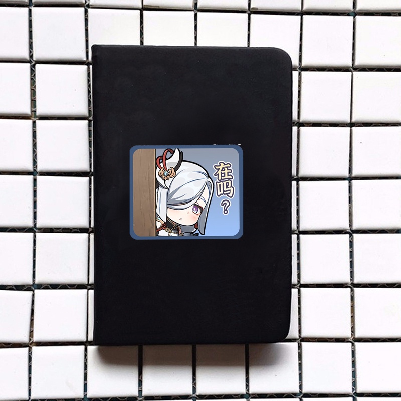 Sổ da cầm tay A6 in hình GENSHIN IMPACT ver CHỮ NHẬT game anime chibi ghi chép tiện lợi đi học