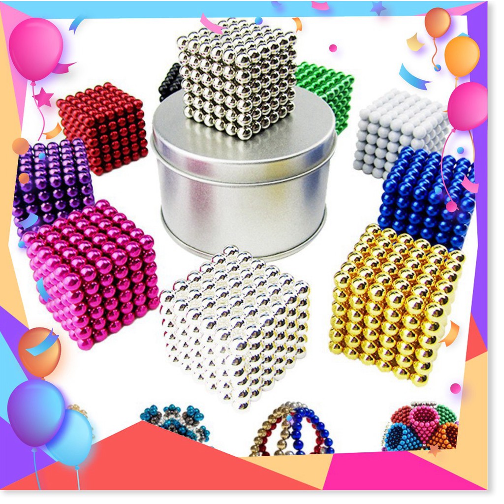 (Giảm Giá) Bi nam châm tròn - bucky ball 5mm 6 màu - 8971 [Hàng Cao Cấp)