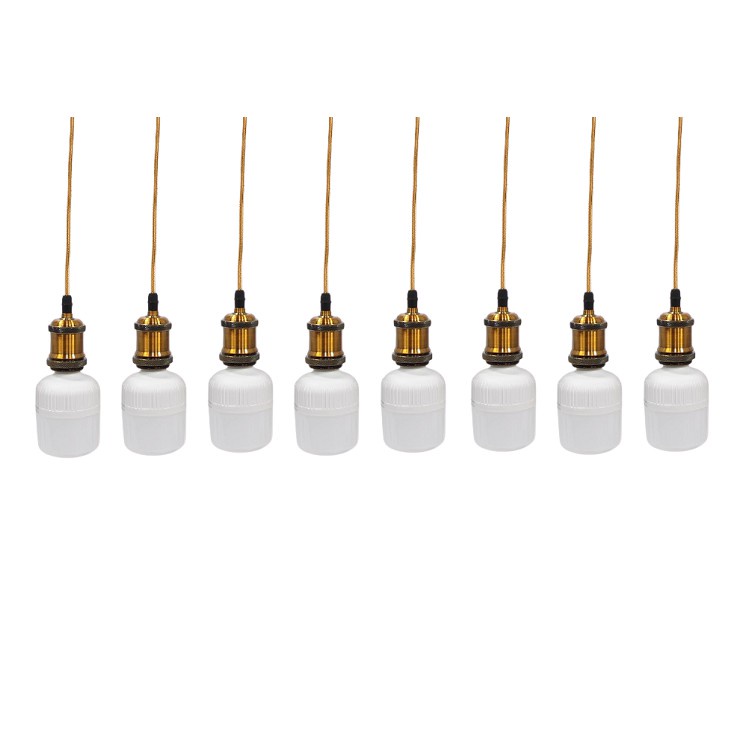 Bộ 8 dây đèn thả cổ điển bóng đèn led búp trụ trang trí 18w