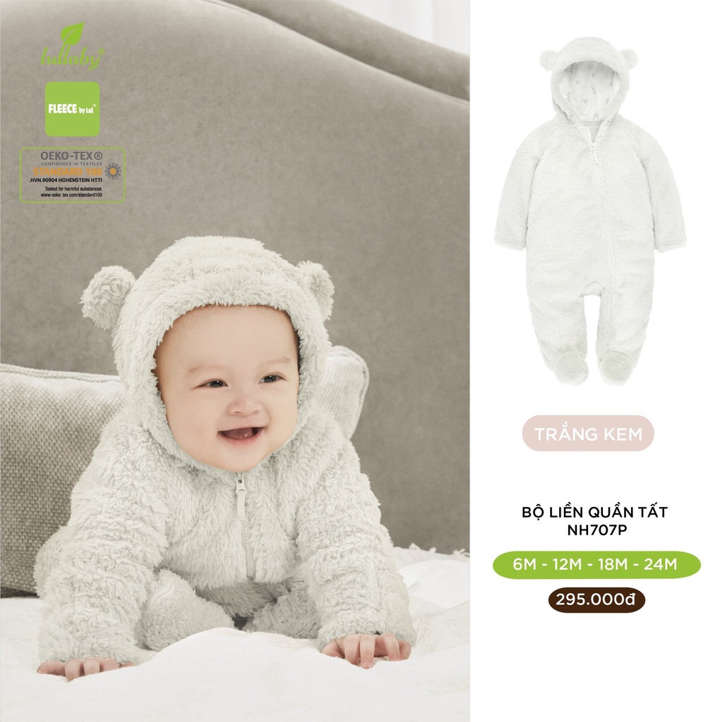 Bộ body lông liền quần tất cho bé Lullaby hàng đẹp NH513M