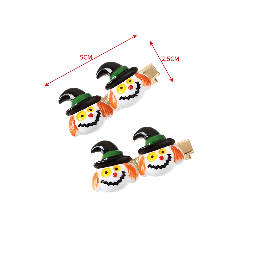 Bộ 2/4 kẹp tóc Haimeikang hình bí ngô Halloween dễ thương
