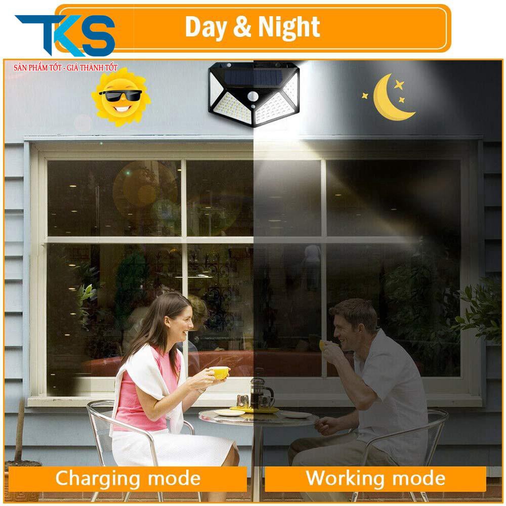 Đèn năng lượng mặt trời Solar 100LED siêu sáng tự động tắt mở tiết kiệm điện cho nhà bạn