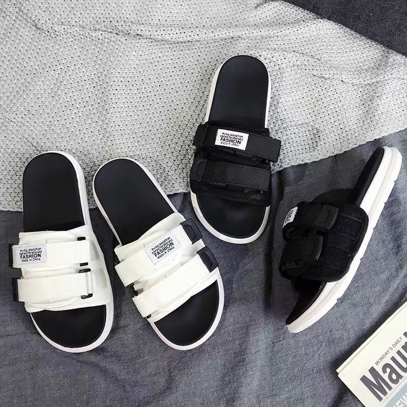 FREE SHIP Dép quai ngang nam nữ Fashion quai dán kiểu dáng thời trang phong cách ulzzang Hàn Quốc cực hot - Hàng mới về