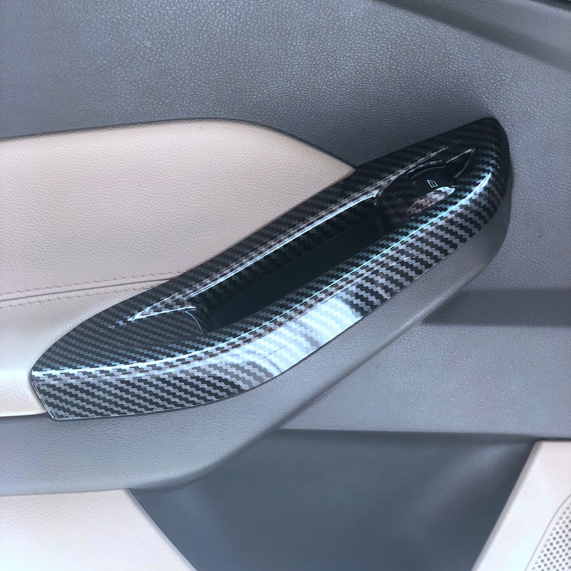 Set 4 Miếng Dán Trang Trí Nội Thất Xe Hơi Ford Focus 3 MK3 MK4 2009-2017 Bằng Sợi Carbon