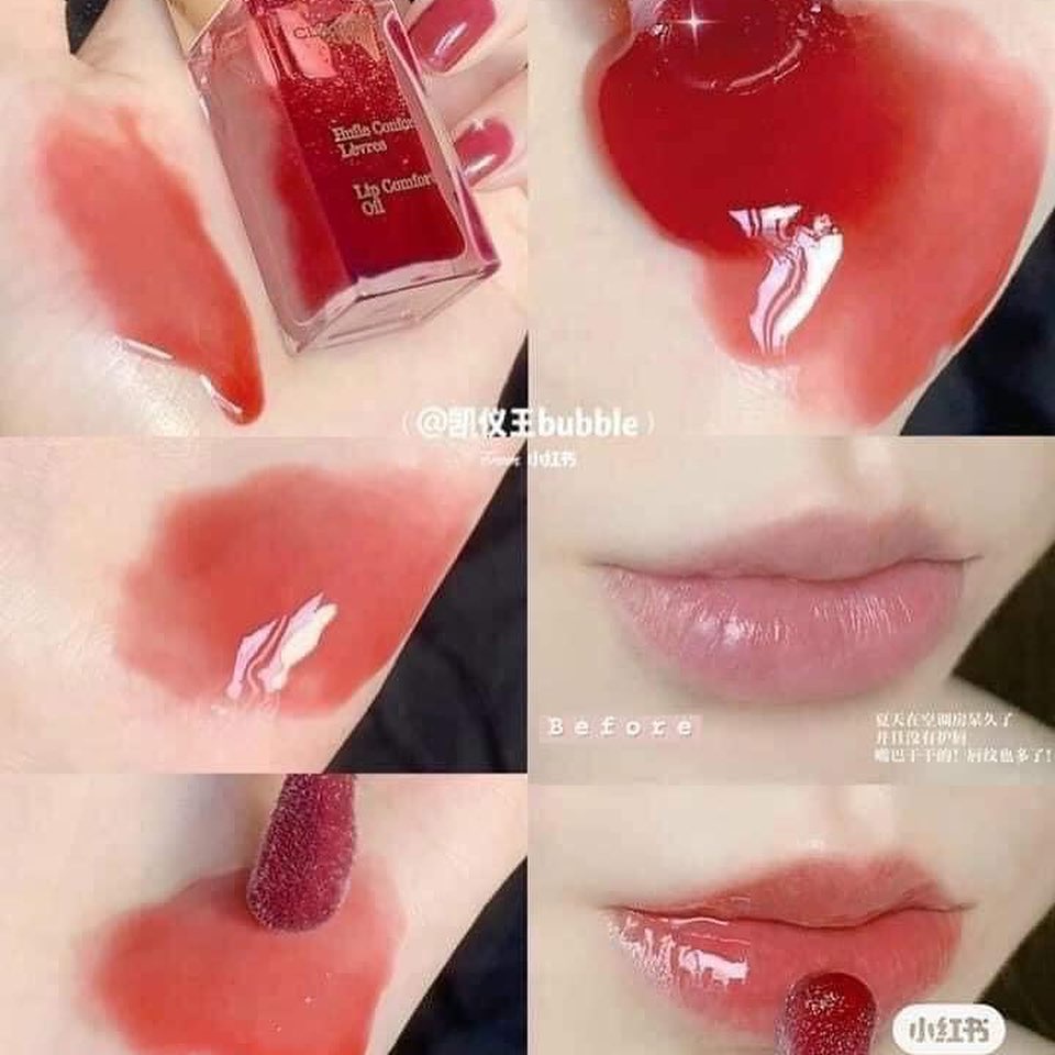 Son Dưỡng Môi Clarins Paris Instant Light Lip Comfort Oil - 003 Red Cherry