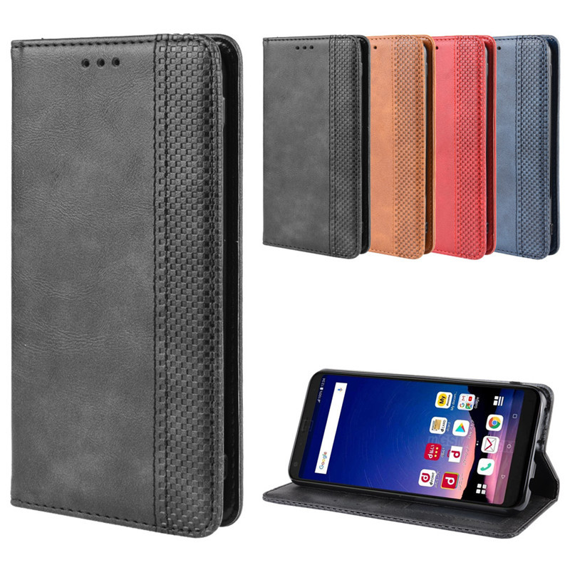 Bao da điện thoại nắp gập khóa nam châm cho LG