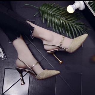 Guốc cao gót kim tuyến mũi nhọn 7cm