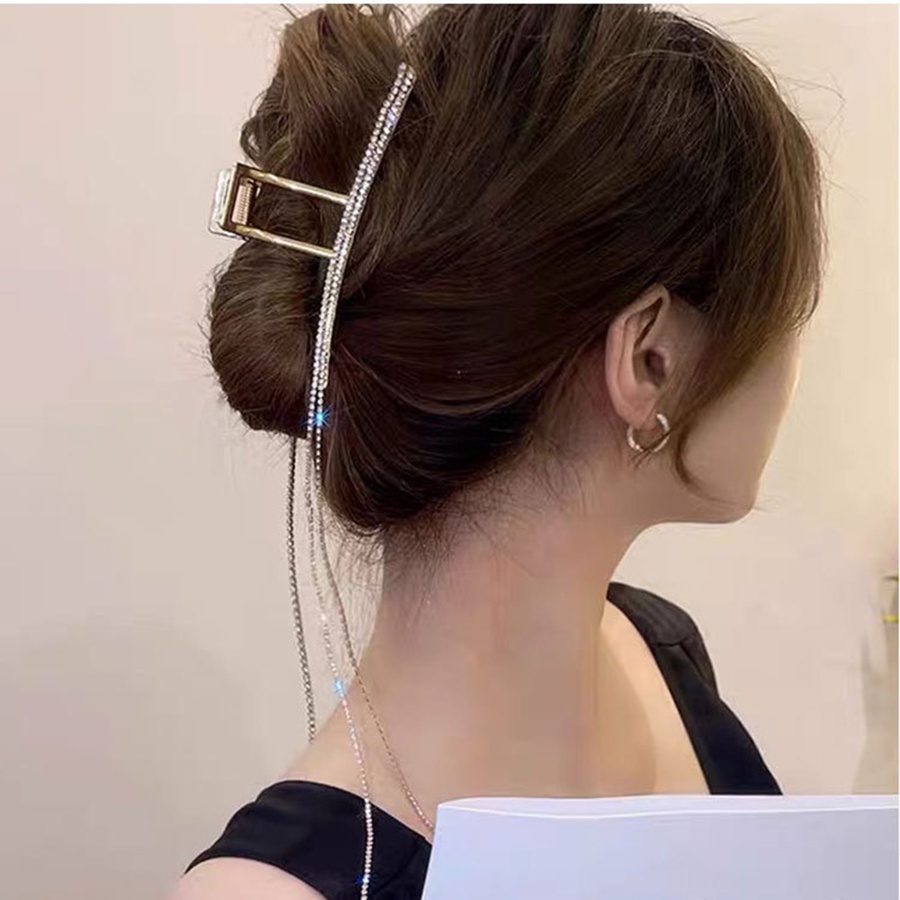 Kẹp Tóc Hợp Kim Đính Đá Lấp Lánh Sang Trọng Cho Nữ