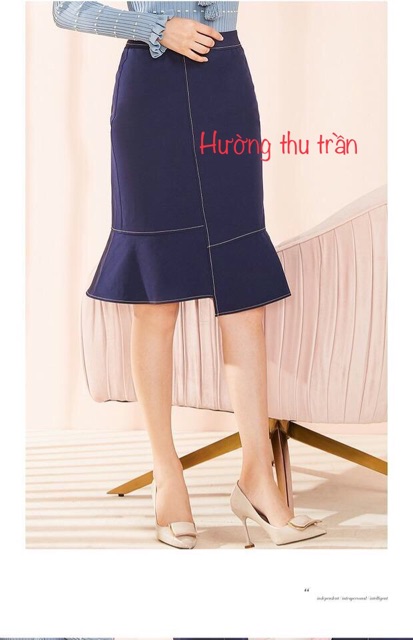 Chân váy đuôi cá lệch trần chỉ thời trang công sở sành điệu | BigBuy360 - bigbuy360.vn