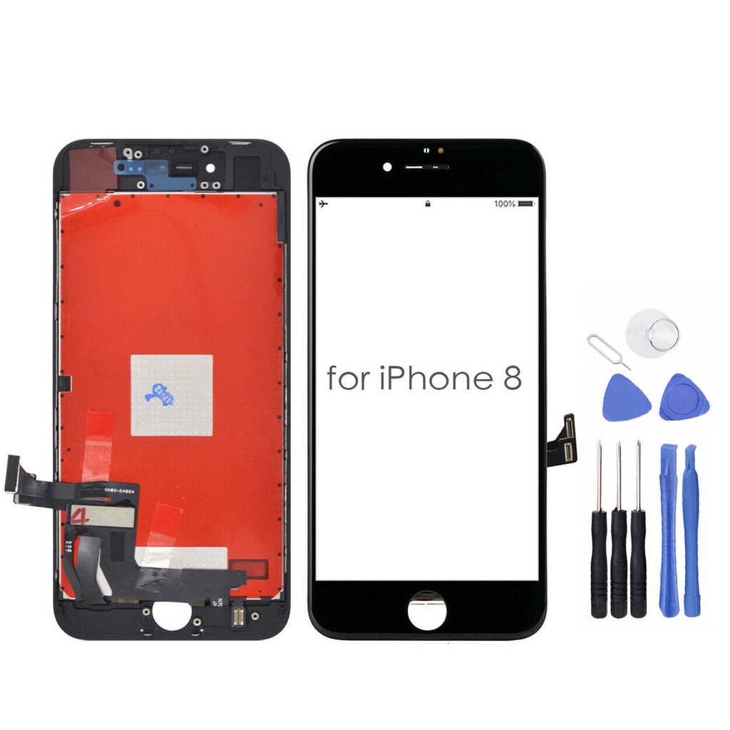 Màn hình thay thế nguyên bộ cho điện thoại IP 8, IP 8 Plus, tặng kèm bộ sửa 9 trong 1.Bán lẻ rẻ như bán buôn