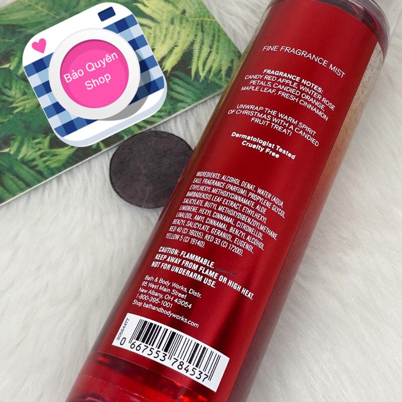 Xịt thơm toàn thân tông nước hoa Bath & Body Works - Winter Candy Apple - Fine Fragrance Mist 236mL | BigBuy360 - bigbuy360.vn