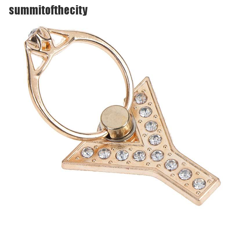 Nhẫn Đỡ Điện Thoại Bằng Kim Loại In Chữ Sum Đính Kim Cương Giả