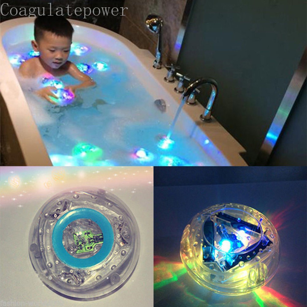 Coagulatepower 1 Pcs Bath Tub Light LED Funny Colorful Waterproof Bathroom Bath Lamp Toy