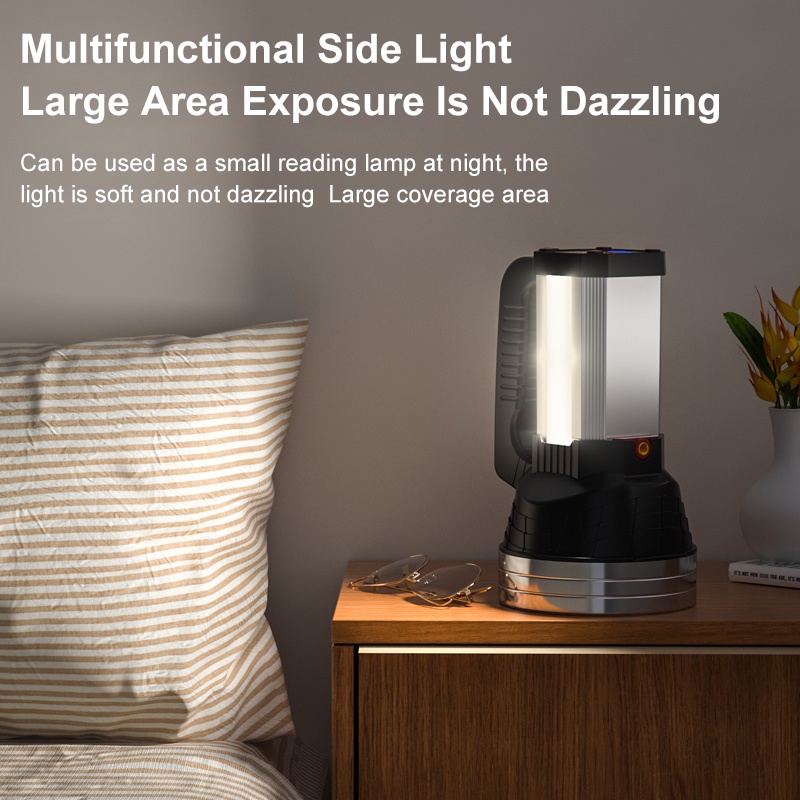 Đèn pin cầm tay siêu sáng 4 pin 12000 mAh 7000 lumen