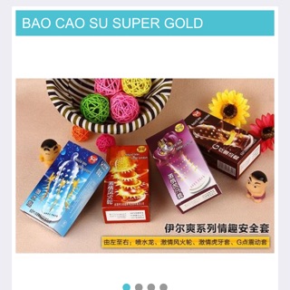 Combo 3 hộp bao cao su super gold