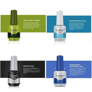 Base top cứng móng sơn gel vinamay giúp bộ dơn gel bền hơn, không bông tróc đầu móng dung tích 15ml