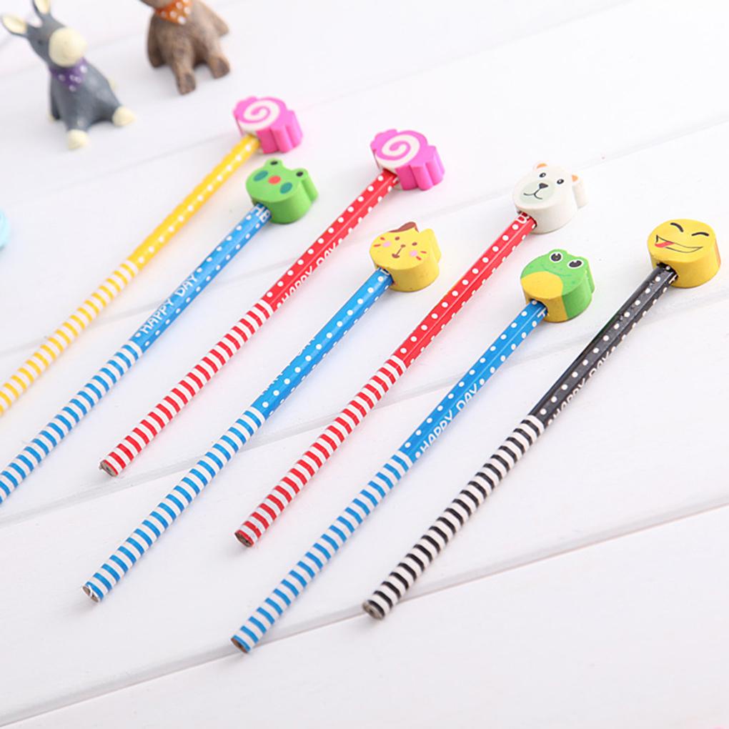 Cục Tẩy Bằng Gỗ Họa Tiết Trái Cây Hoạt Hình Nhiều Màu Sắc