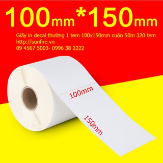 Giấy in decal nhiệt 100x150mm