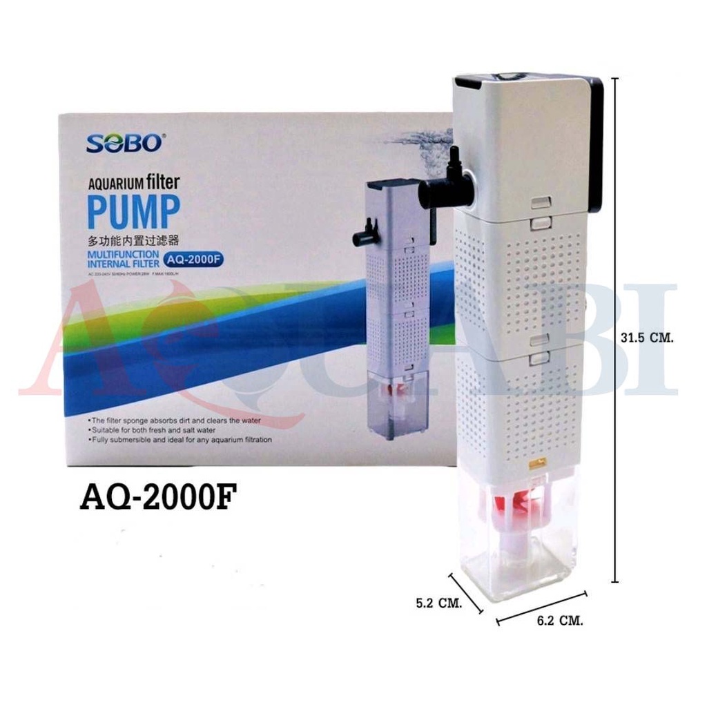 Máy Lọc Chìm Sobo AQ-500F AQ1000F AQ1500F AQ2000F - Bộ Lọc Nước Bên Trong Bể Cá