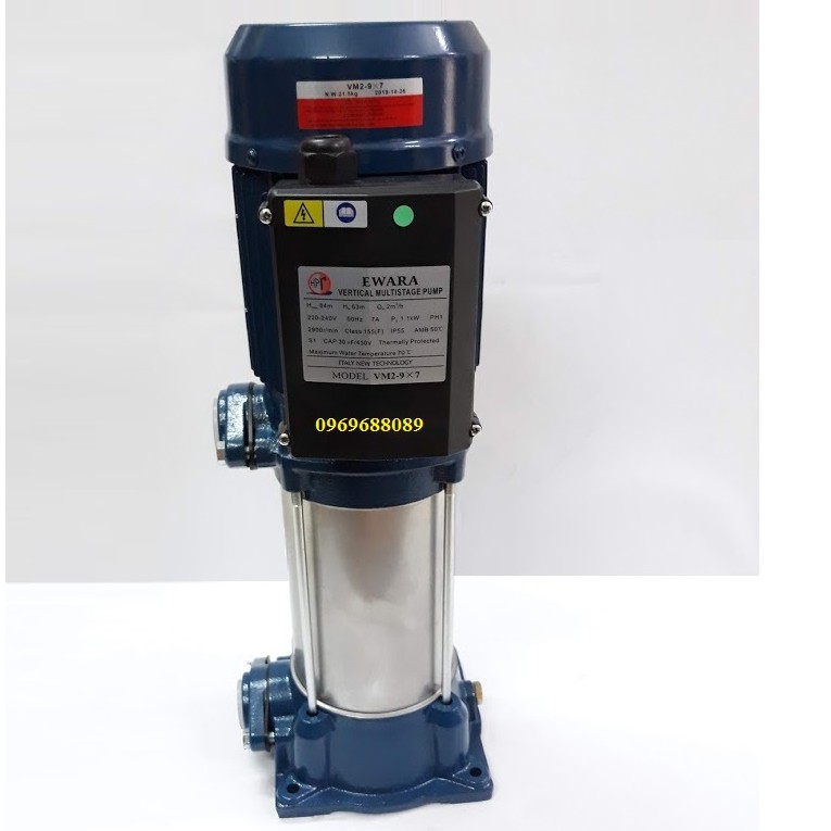 MÁY BƠM TRỤC ĐỨNG EWARA VM2-9*7 220V 1 PHA