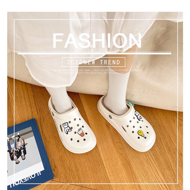 Dép Cross Nam Nữ Siêu Nhẹ Êm Chân Cao Cấp Đế 4cm-Sục Nam Nữ Cao Cấp Tặng Kèm Sticker