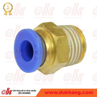 Đầu nối nhanh khí nén PC xanh