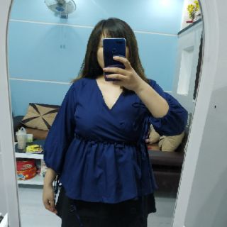 Bigsize Áo peplum tay lỡ (có hình thật)