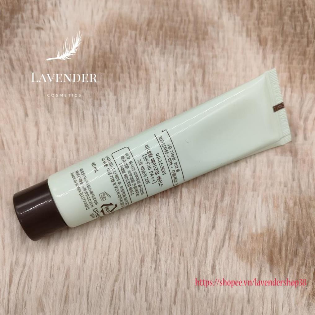 Kem Lót 4 Trong 1 Innisfree Mineral Make Up Base SPF30/PA++ 40ml điều chỉnh hiệu ứng tone da thiết yếu trong trang điểm