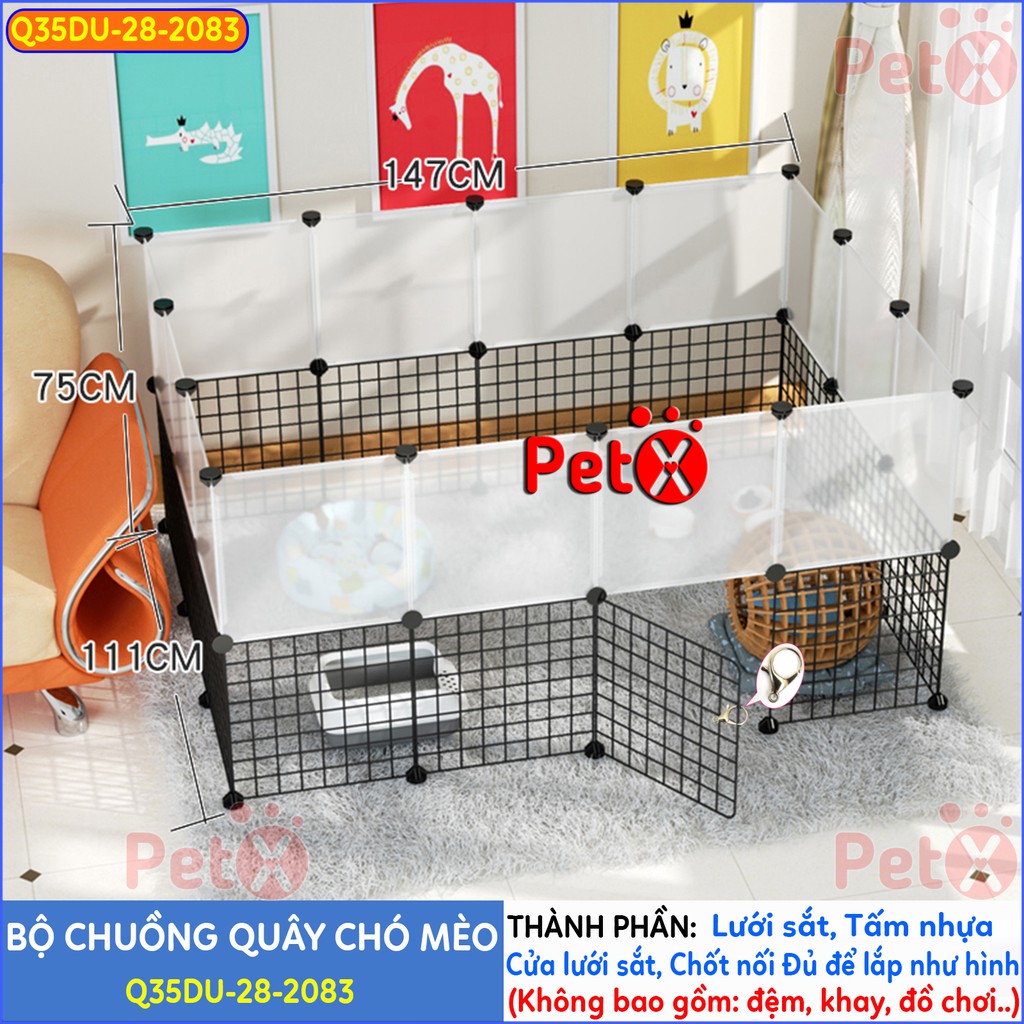 Quây chuồng chó mèo lắp ghép nuôi thú cưng sơn tĩnh điện giá rẻ-7 RUBY DECOR