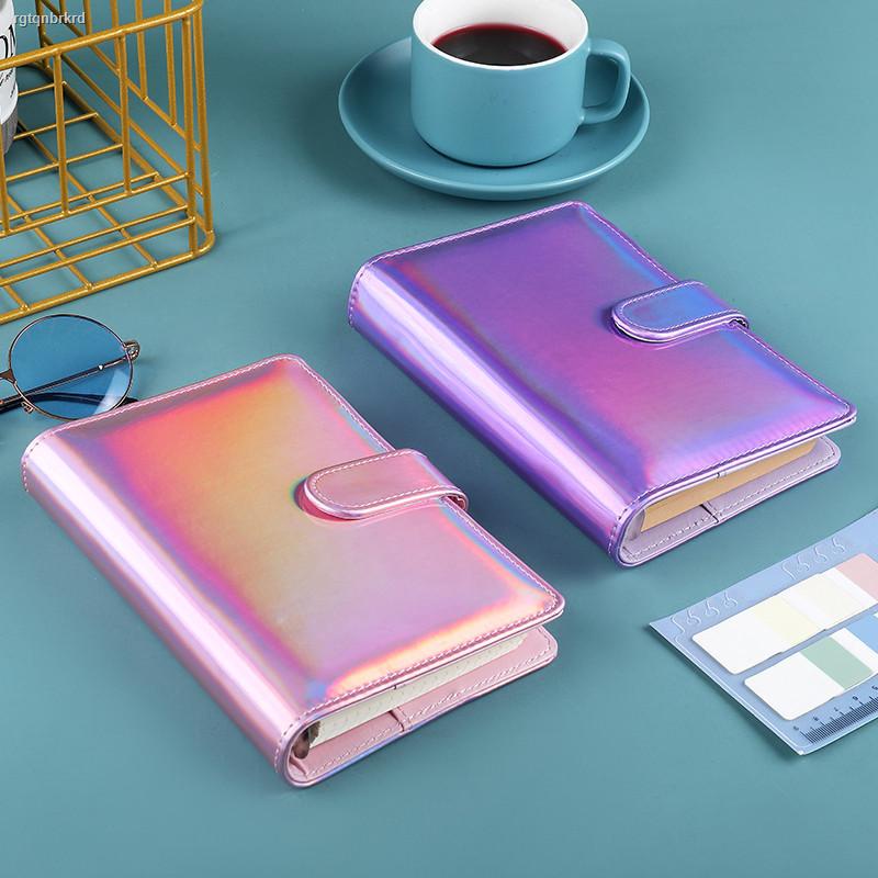Bìa sổ tay khổ A6 bìa da PU màu macaroon xinh xắn/ruột sổ/túi tùy chọn