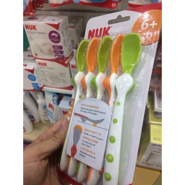 Bộ thìa mềm ăn dặm Nuk cho trẻ từ 6 tháng