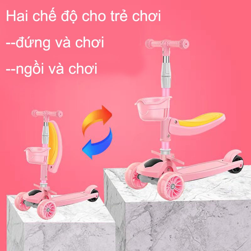 Xe Trượt Scooter Đa Năng Phát Sáng Cho Bé Từ 180g