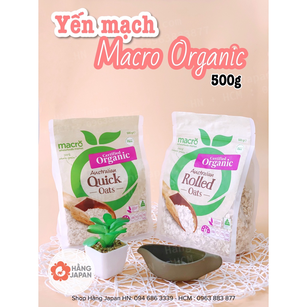 Yến mạch hữu cơ Macro Úc 500gr