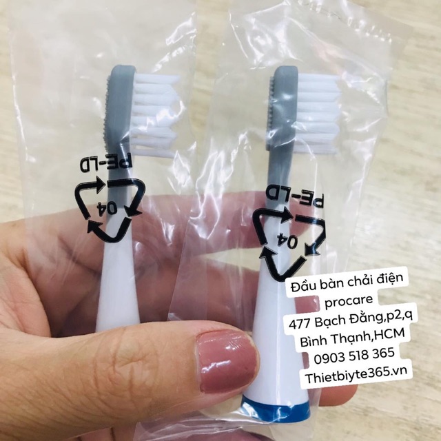 2 Đầu bàn chải  máy bàn chải điện sóng siêu âm procare