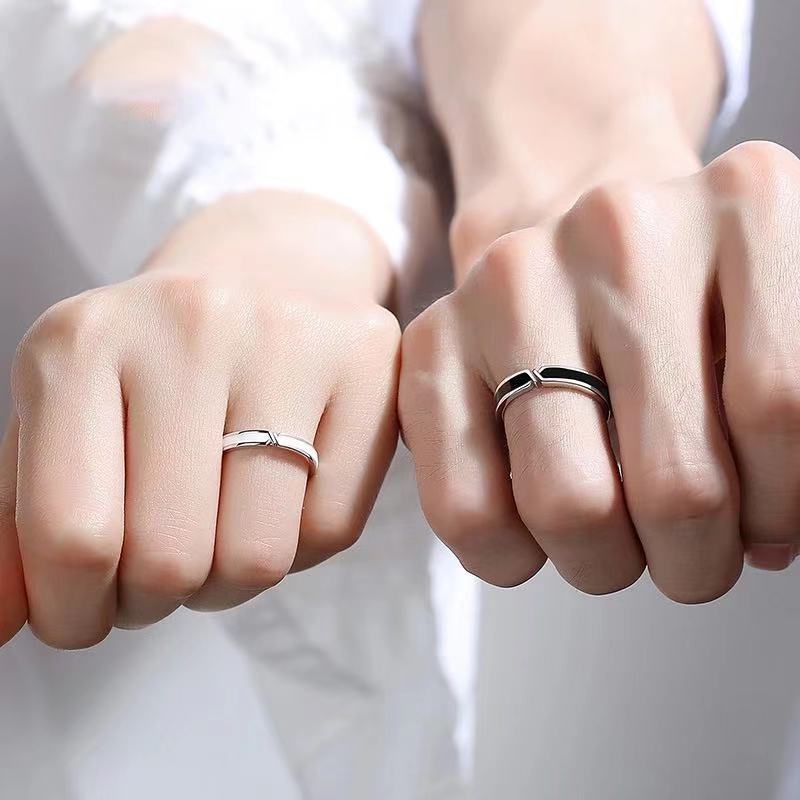 Pandora Couple Ring Promise Ring 925 Silver Wedding Engagement Ring For Girl Friends BoyFriends Valentine's Day Gifts